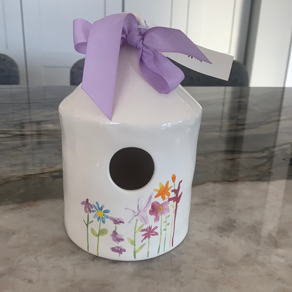 Rae Dunn watercolor birdhouse
